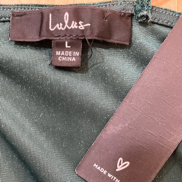 Lulu’s Kylinna Forest Green Jumpsuit L NWT missing belt! - Picture 6 of 6